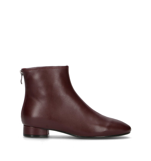 LOAFER Tronchetto donna bordeaux in pelle