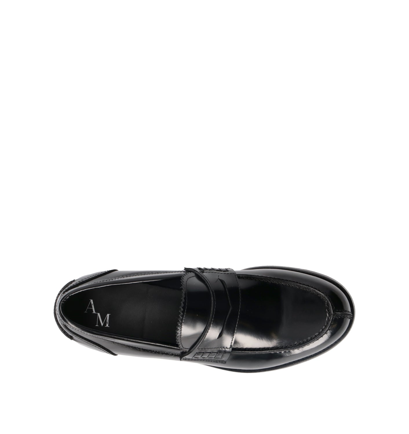 ANTICO MASTRO Mocassino uomo nero in pelle