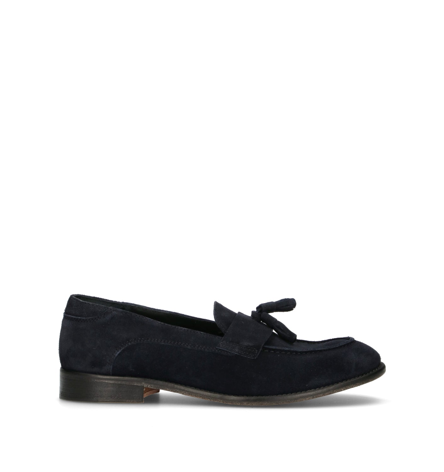 ANTICO MASTRO Mocassino uomo blu in suede
