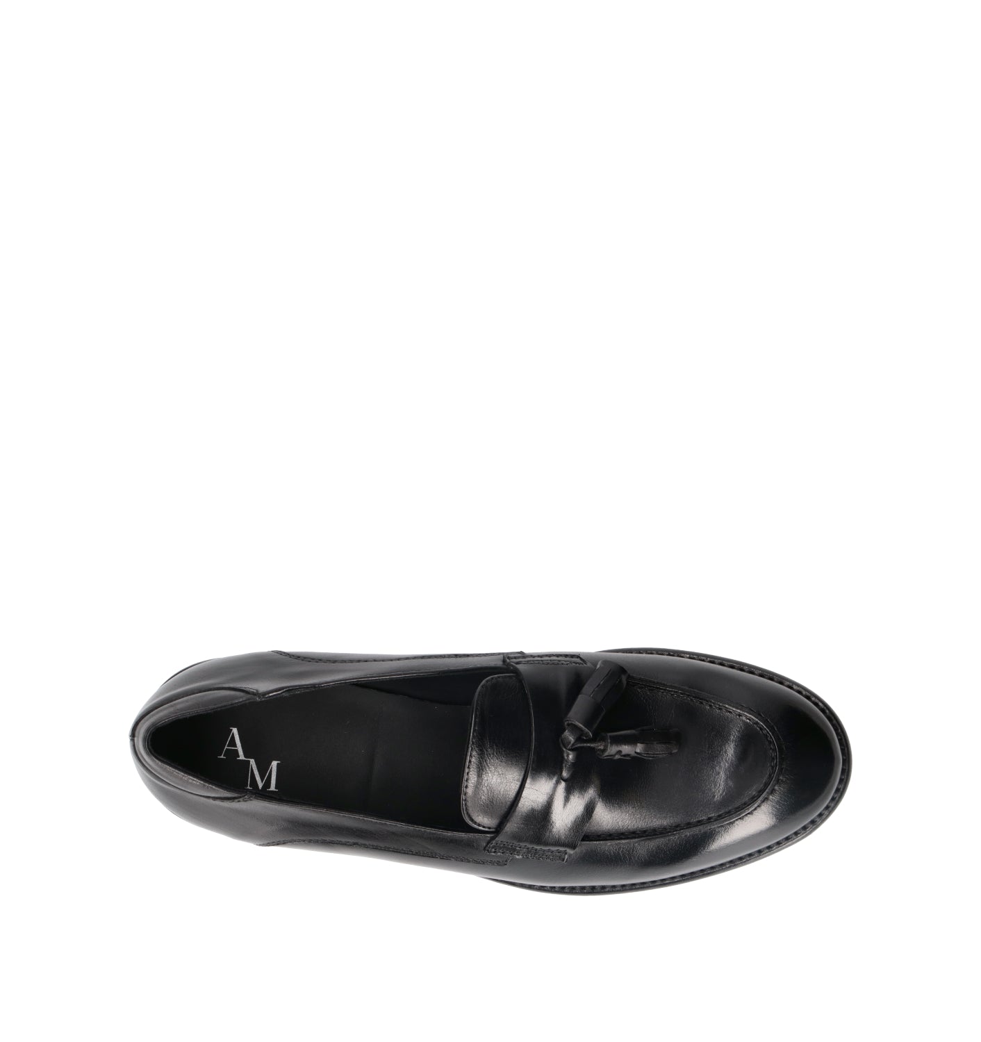ANTICO MASTRO Mocassino uomo nero in pelle