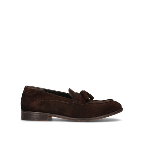 ANTICO MASTRO Mocassino uomo testa di moro in suede