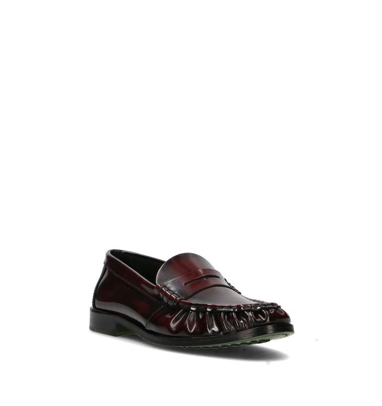 ANTICO MASTRO Mocassino uomo bordeaux in pelle
