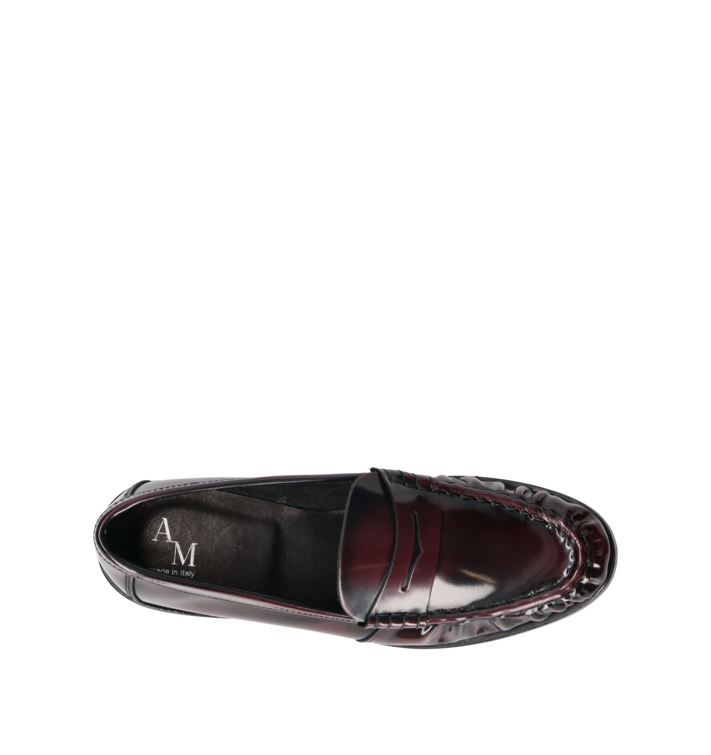 ANTICO MASTRO Mocassino uomo bordeaux in pelle