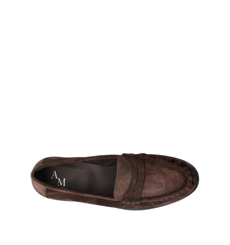 ANTICO MASTRO Mocassino uomo testa di moro in suede