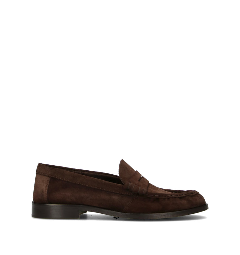 ANTICO MASTRO Mocassino uomo testa di moro in suede