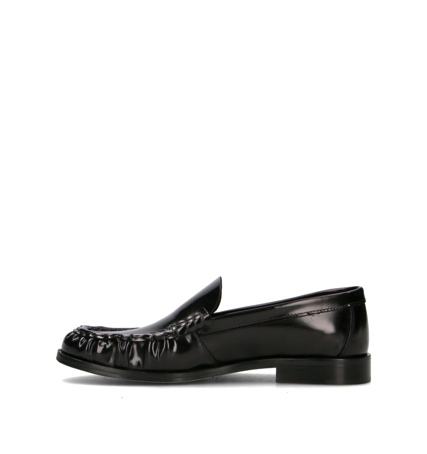 ANTICO MASTRO Mocassino uomo nero in pelle