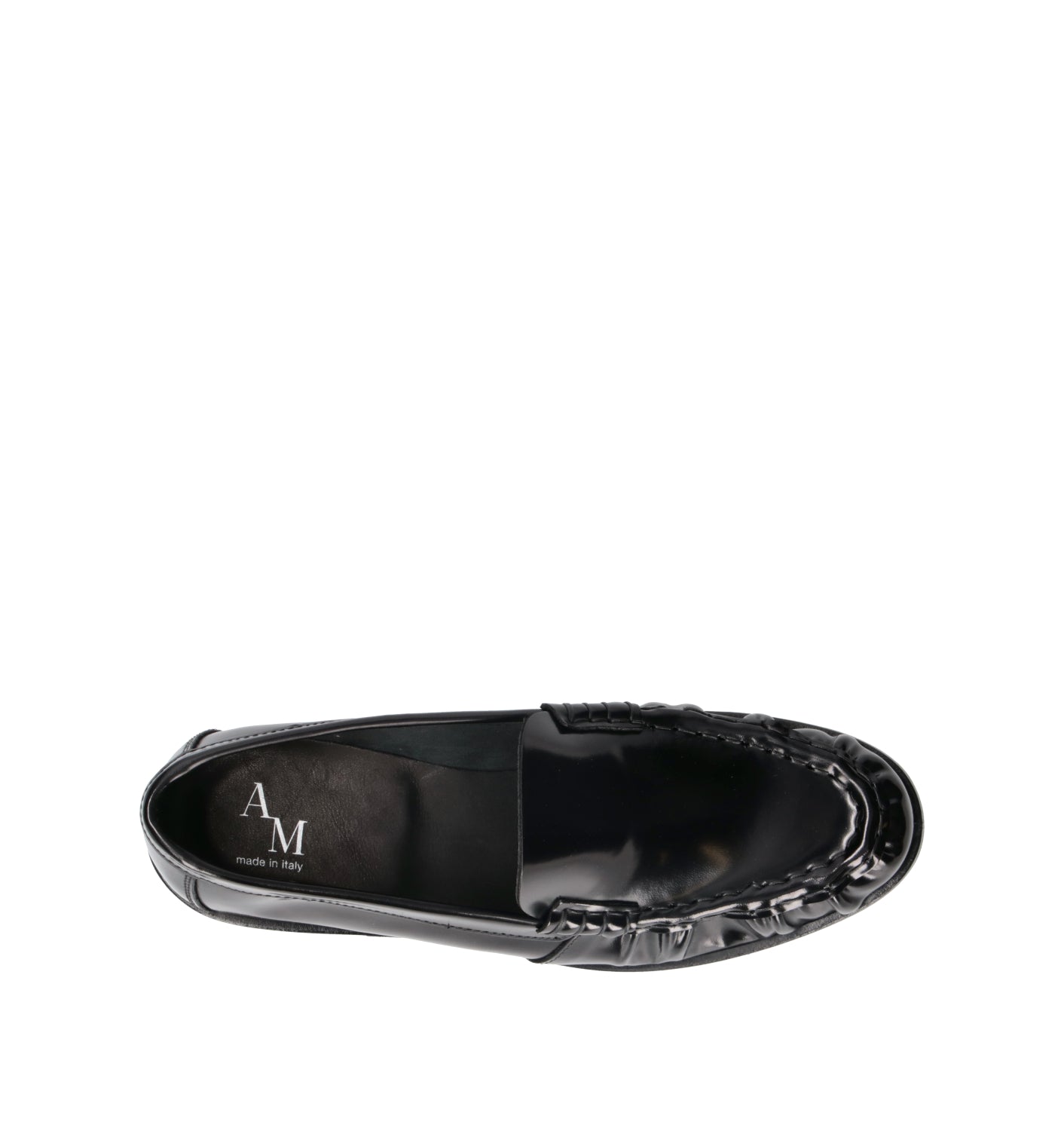 ANTICO MASTRO Mocassino uomo nero in pelle