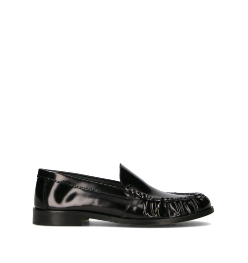ANTICO MASTRO Mocassino uomo nero in pelle