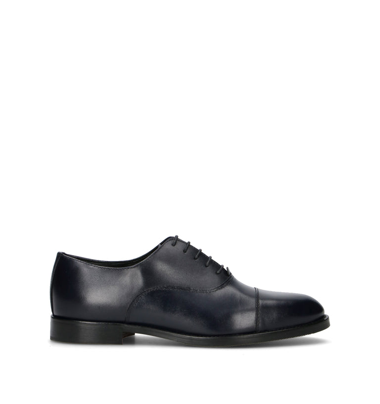 ANTICO MASTRO Stringata uomo blu in pelle