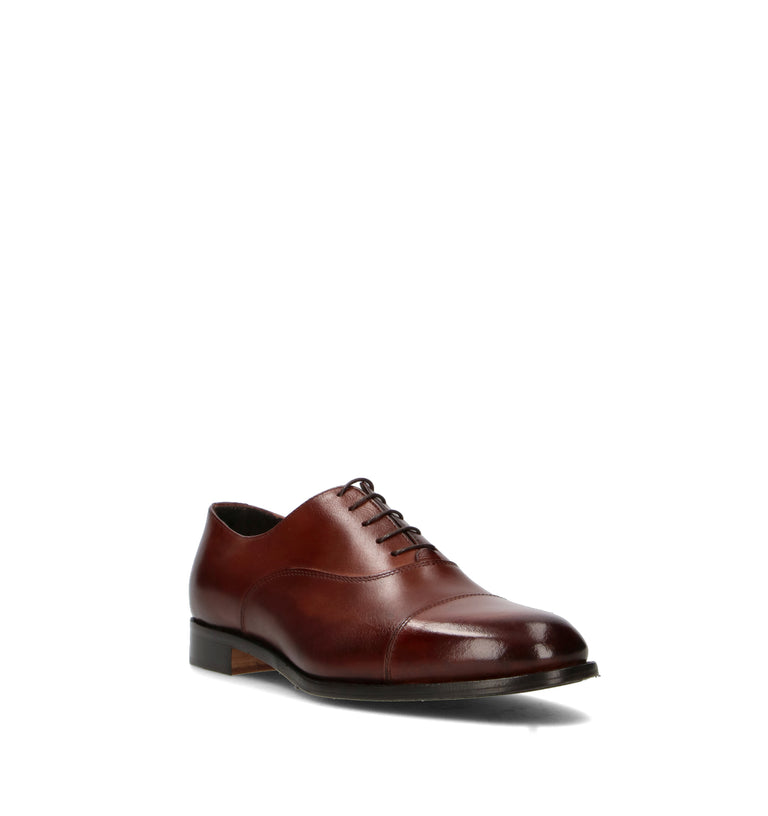 ANTICO MASTRO Stringata uomo marrone in pelle