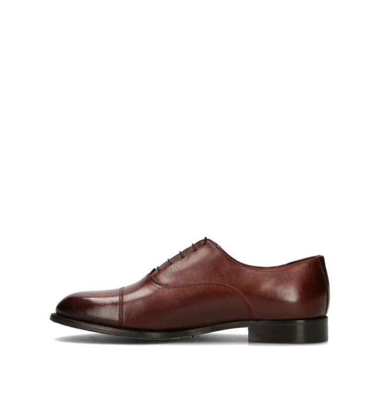 ANTICO MASTRO Stringata uomo marrone in pelle