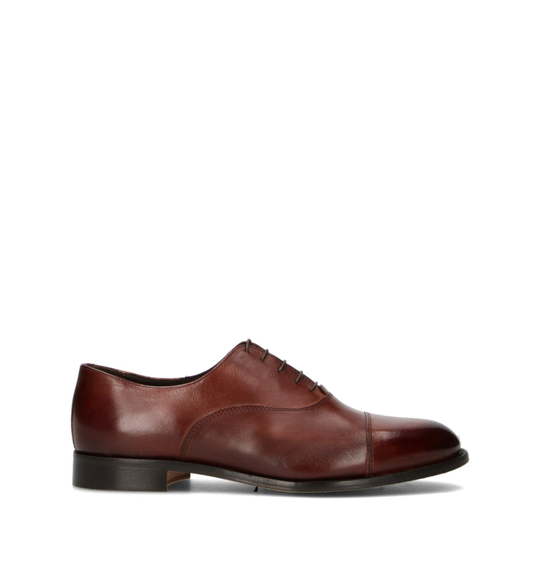 ANTICO MASTRO Stringata uomo marrone in pelle