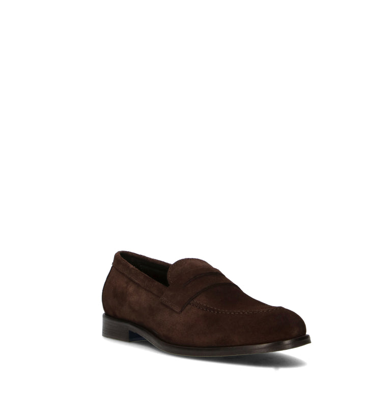 ANTICO MASTRO Mocassino uomo testa di moro in suede