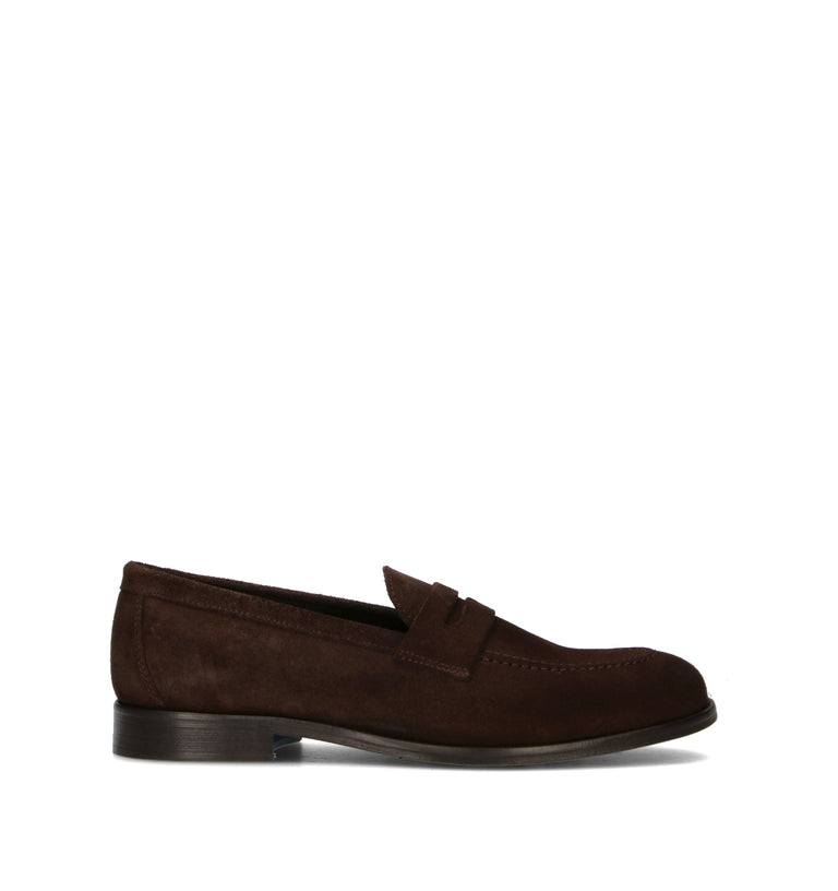 ANTICO MASTRO Mocassino uomo testa di moro in suede