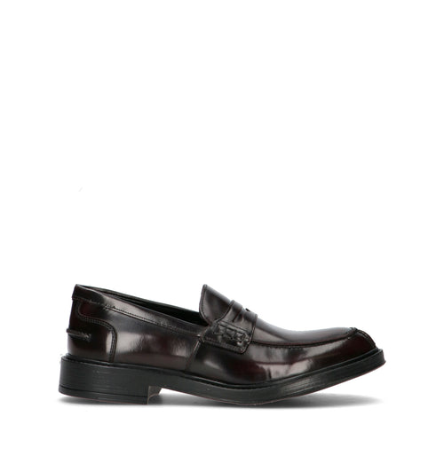 ANTICO MASTRO Mocassino uomo bordeaux in pelle
