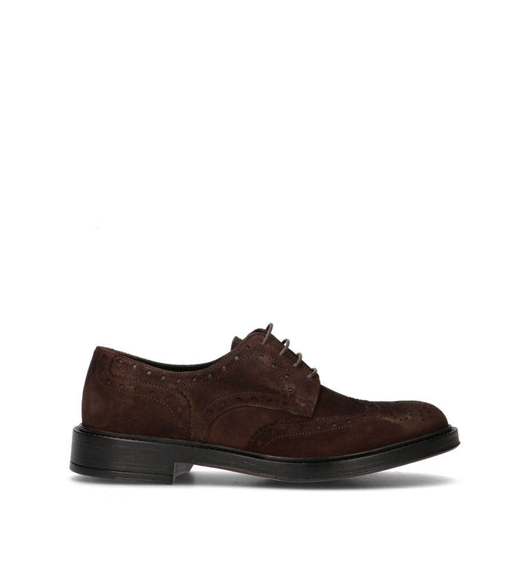 ANTICO MASTRO Stringata uomo testa di moro in suede