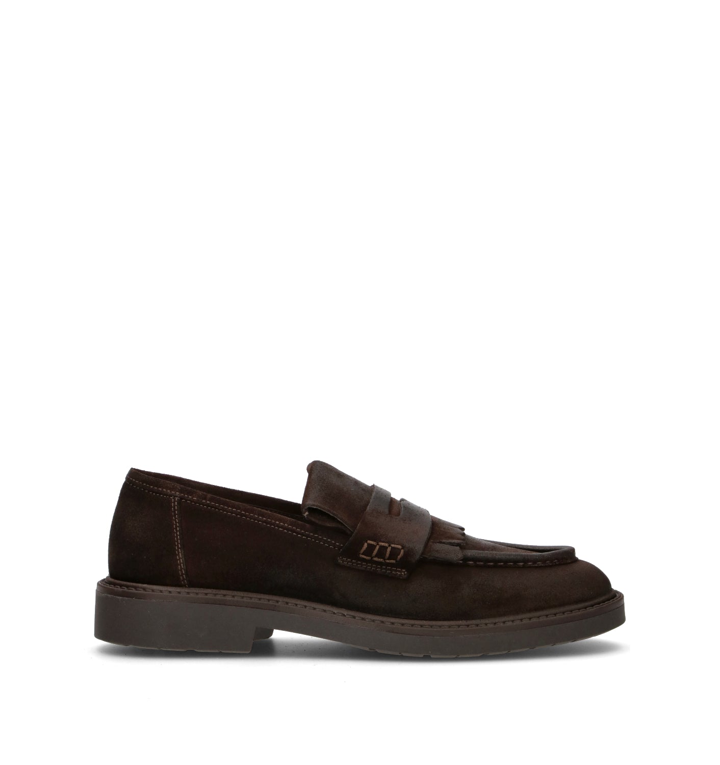 ANTICO MASTRO Mocassino uomo marrone in suede