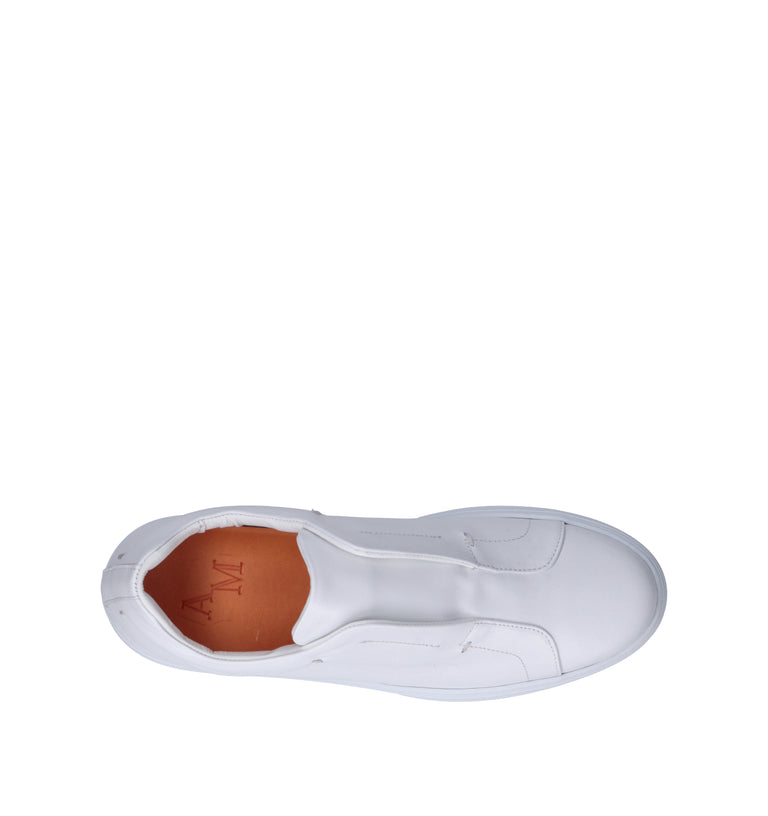 ANTICO MASTRO Sneaker uomo bianca in pelle