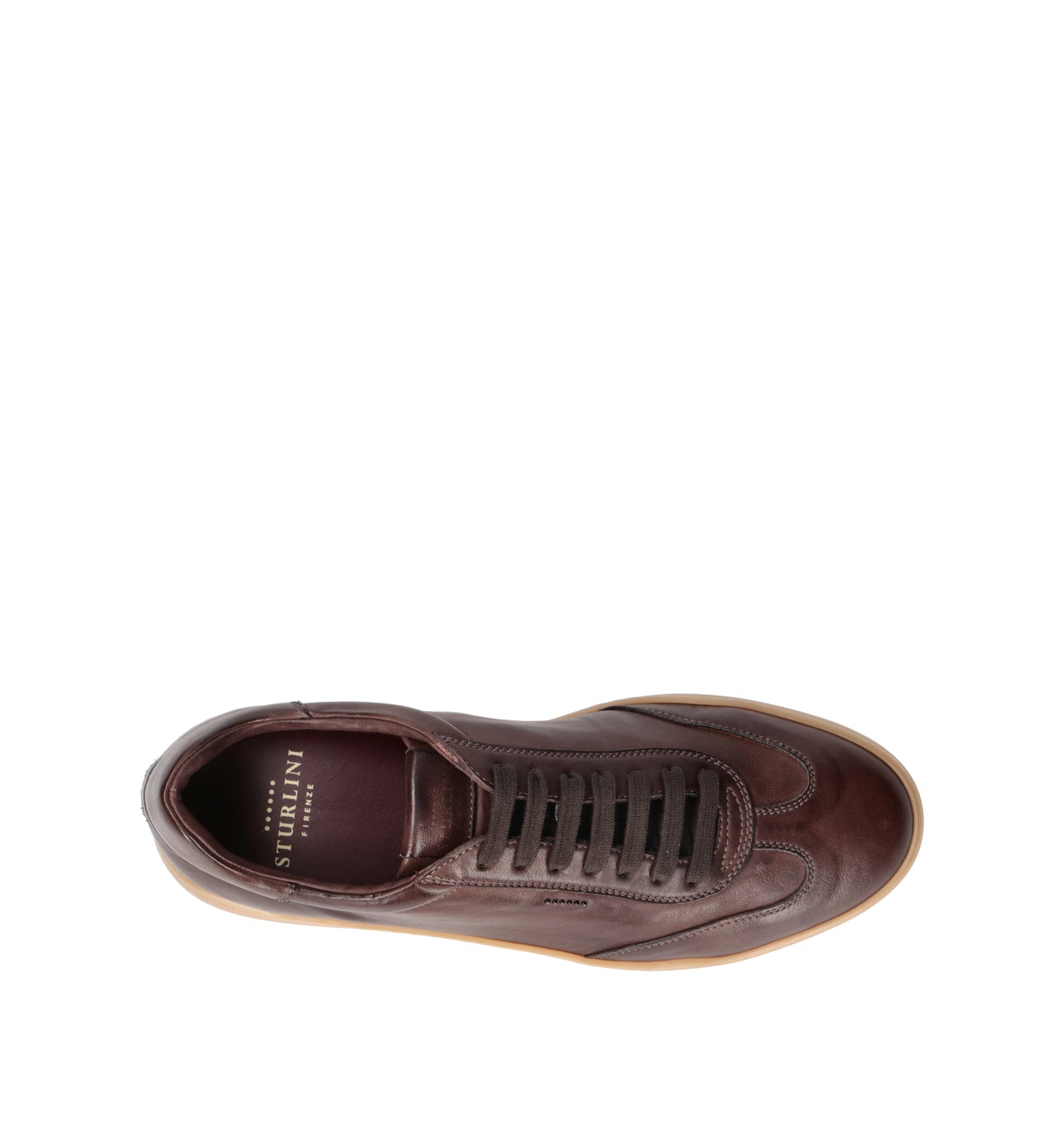 STURLINI Sneaker uomo cioccolato in pelle