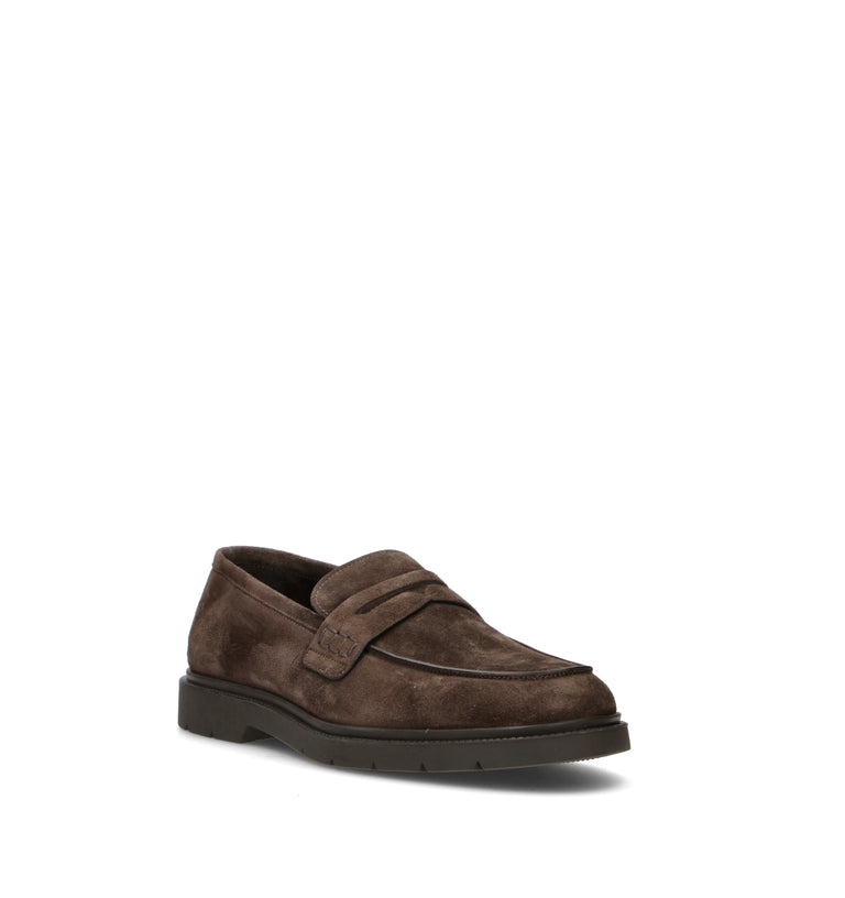 STURLINI Mocassino uomo marrone in suede