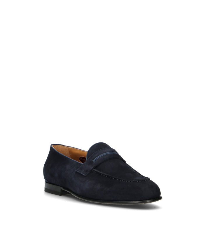 STURLINI Mocassino uomo blu in suede