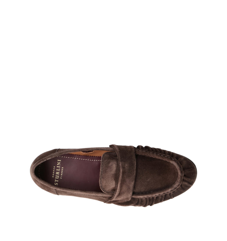 STURLINI Mocassino uomo marrone in suede