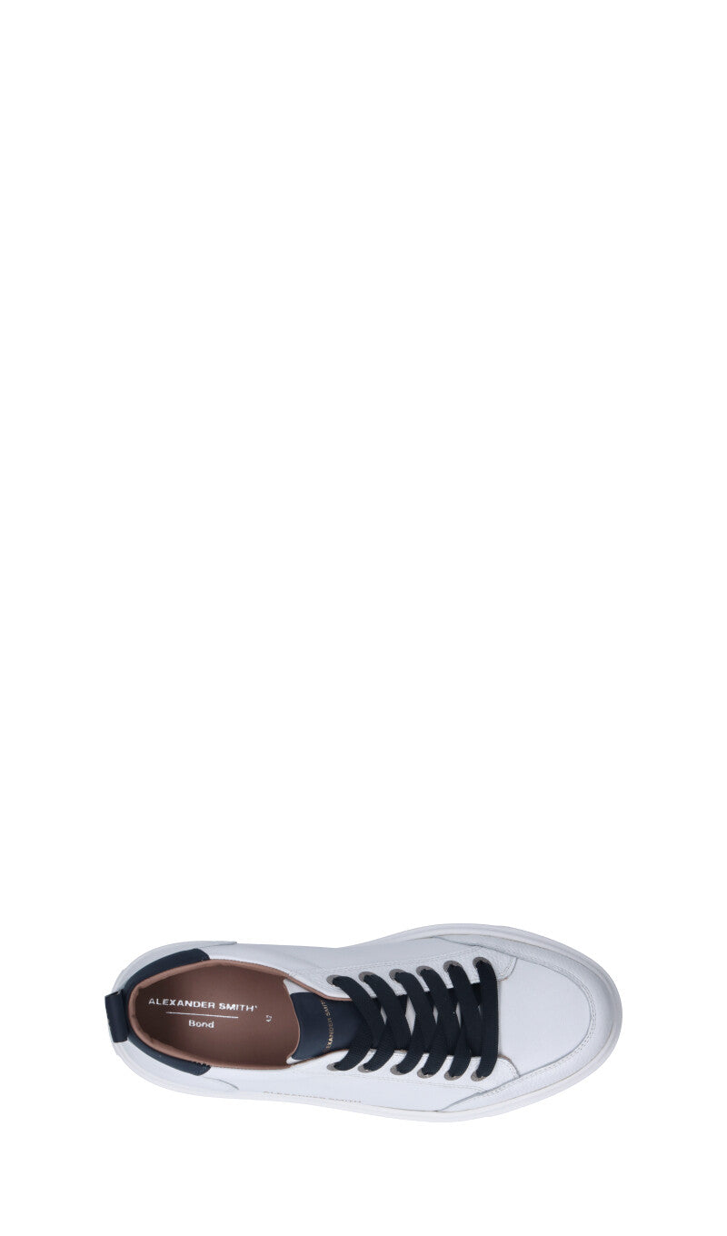 ALEXANDER SMITH Sneaker uomo bianca/blu in pelle