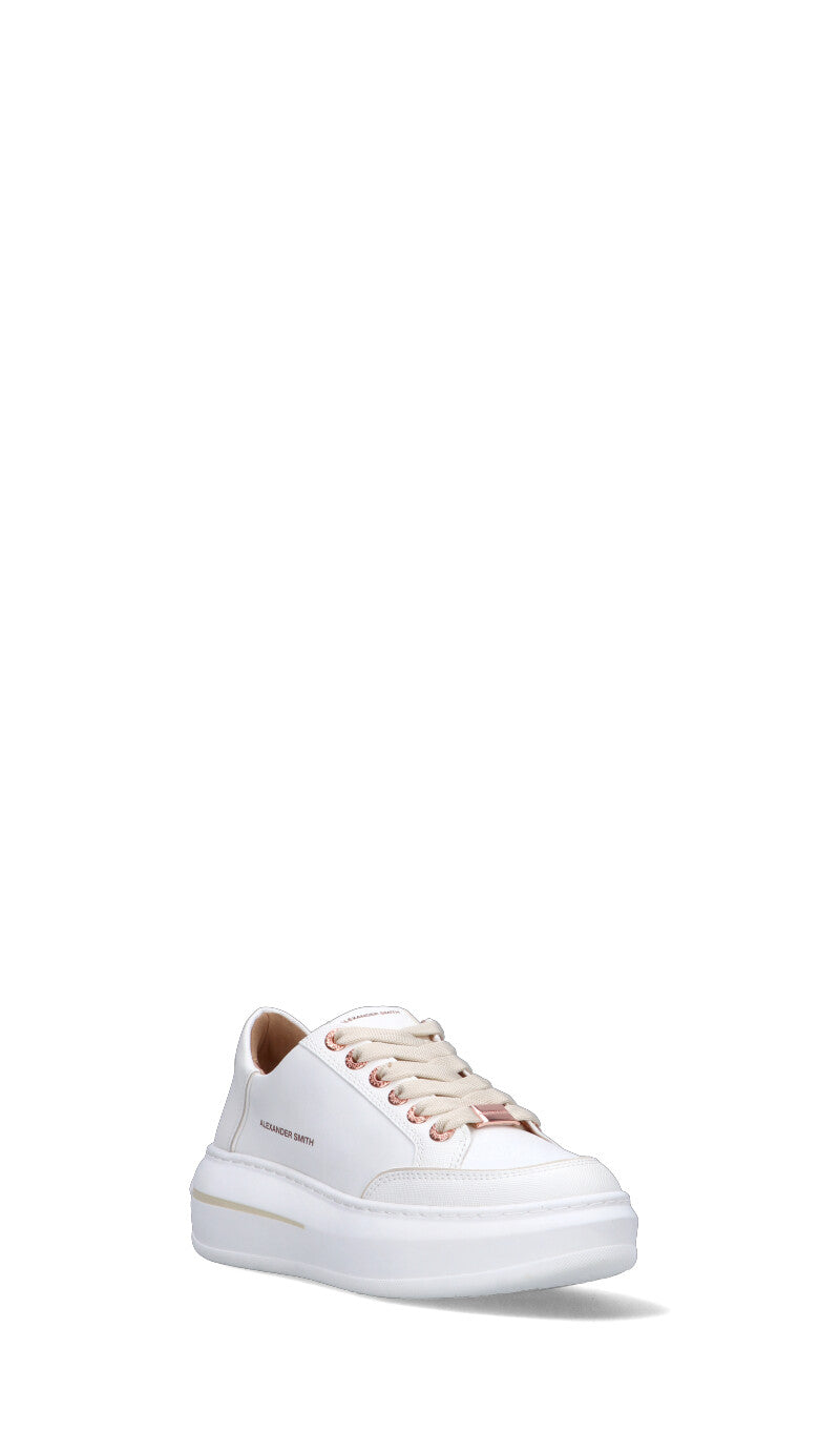 ALEXANDER SMITH Sneaker donna bianca in pelle