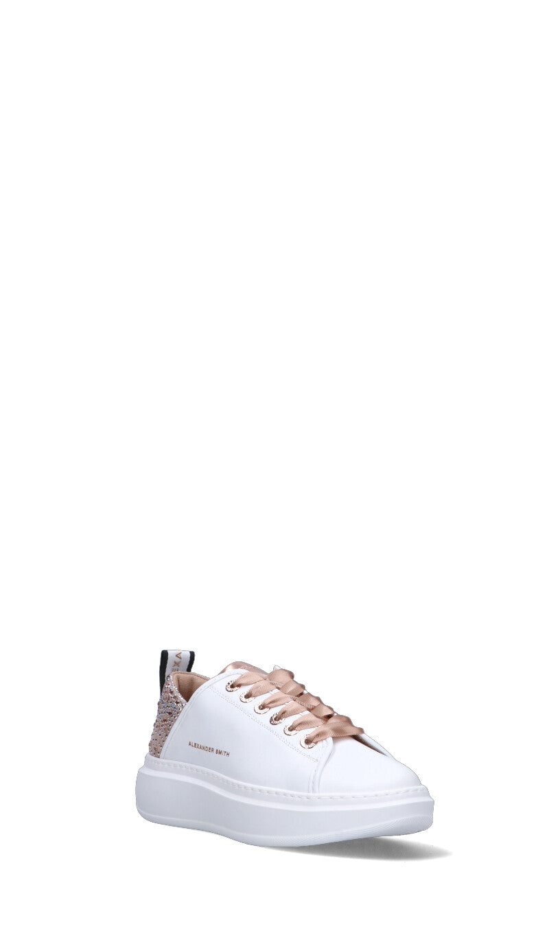 ALEXANDER SMITH Sneaker donna bianca in pelle