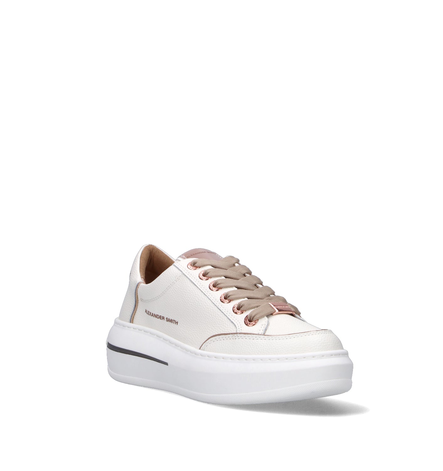 ALEXANDER SMITH Sneaker donna bianca in pelle