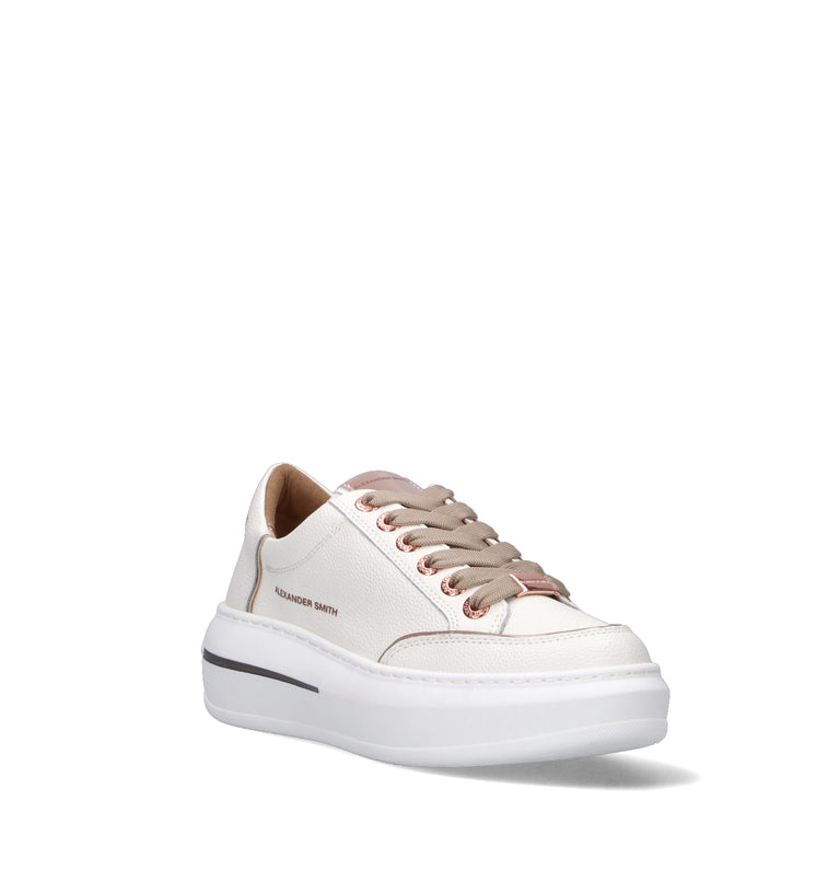 ALEXANDER SMITH Sneaker donna bianca in pelle