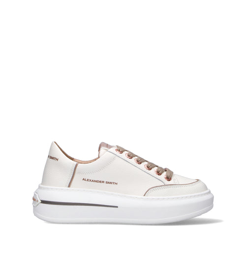 ALEXANDER SMITH Sneaker donna bianca in pelle
