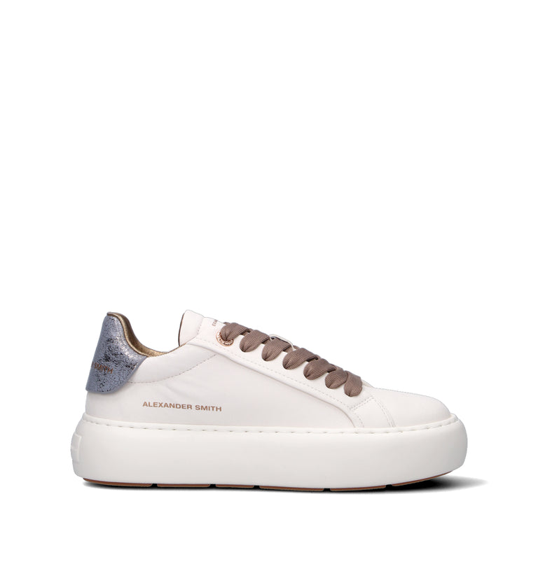 ALEXANDER SMITH Sneaker donna bianca in pelle
