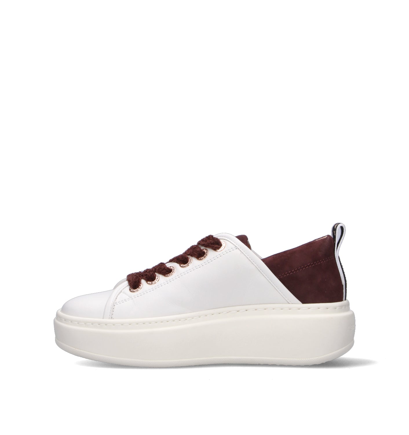 ALEXANDER SMITH Sneaker donna bianca/bordeaux in pelle