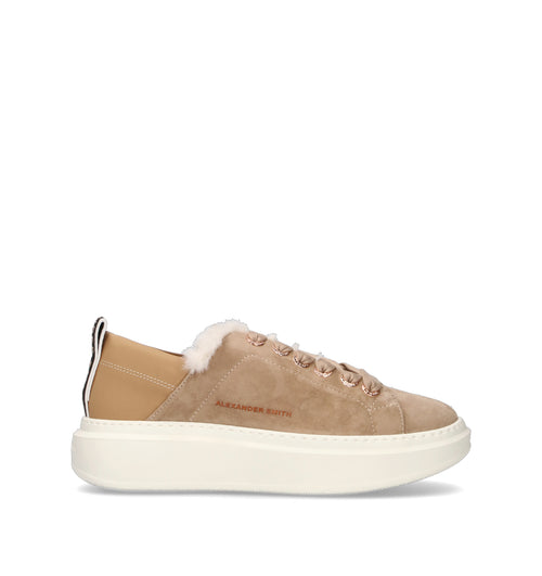 ALEXANDER SMITH Sneaker donna cammello in suede