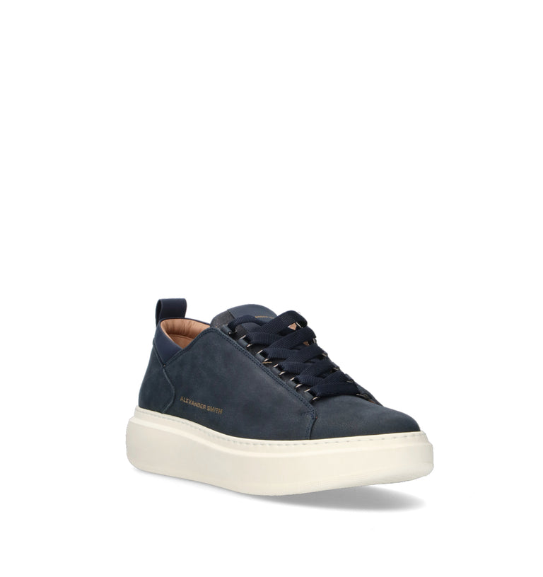 ALEXANDER SMITH Sneaker uomo blu in nabuk