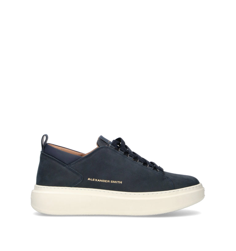 ALEXANDER SMITH Sneaker uomo blu in nabuk