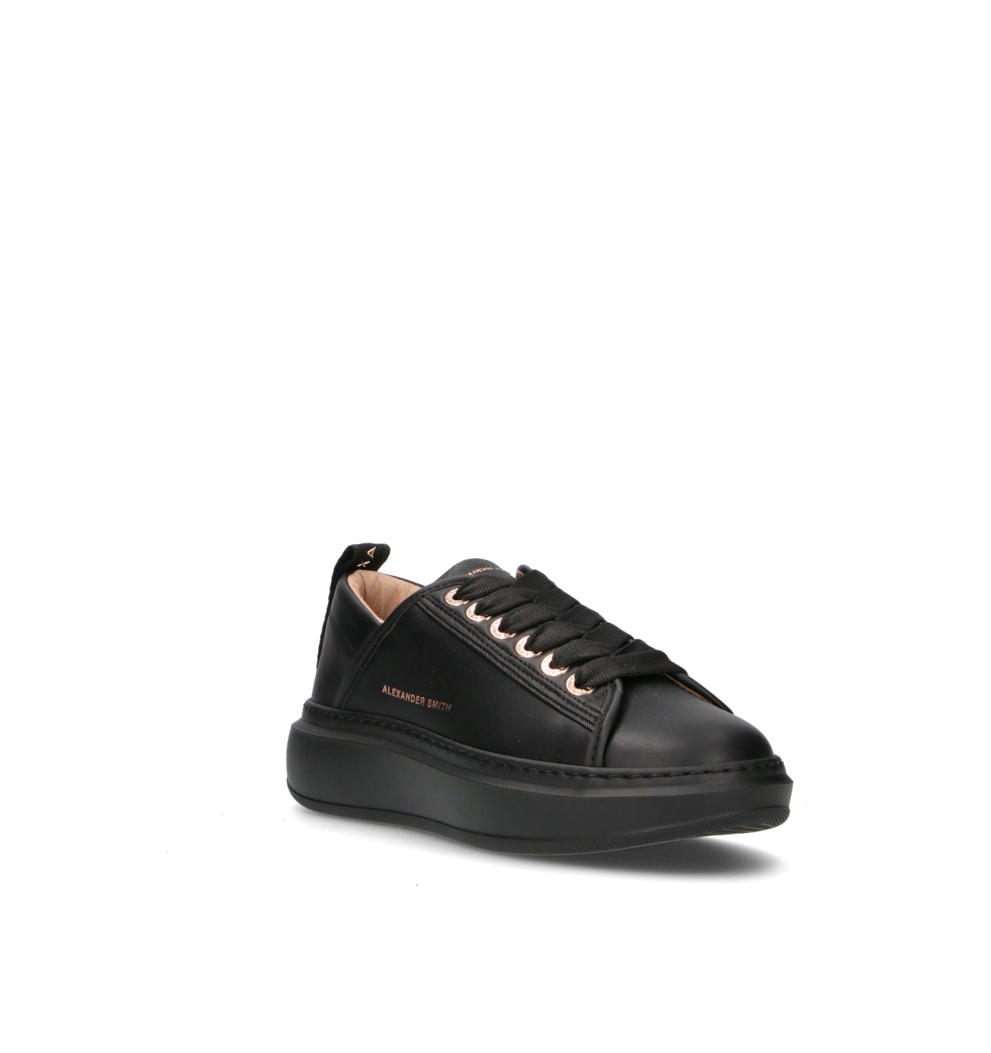 ALEXANDER SMITH Sneaker donna nera in pelle
