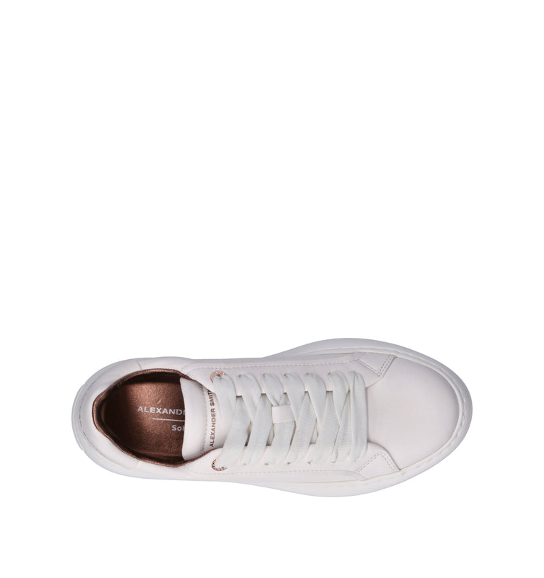 ALEXANDER SMITH Sneaker donna bianca in pelle