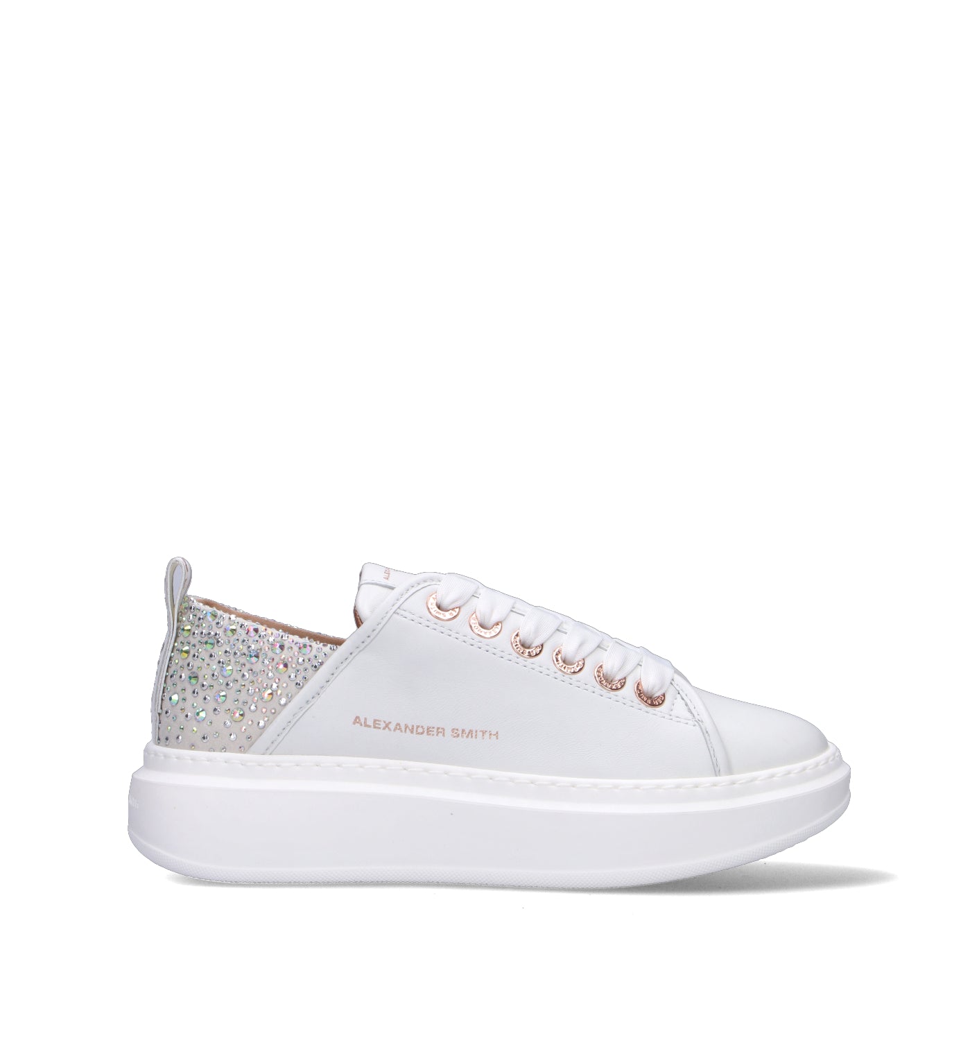 ALEXANDER SMITH Sneaker donna bianca in pelle