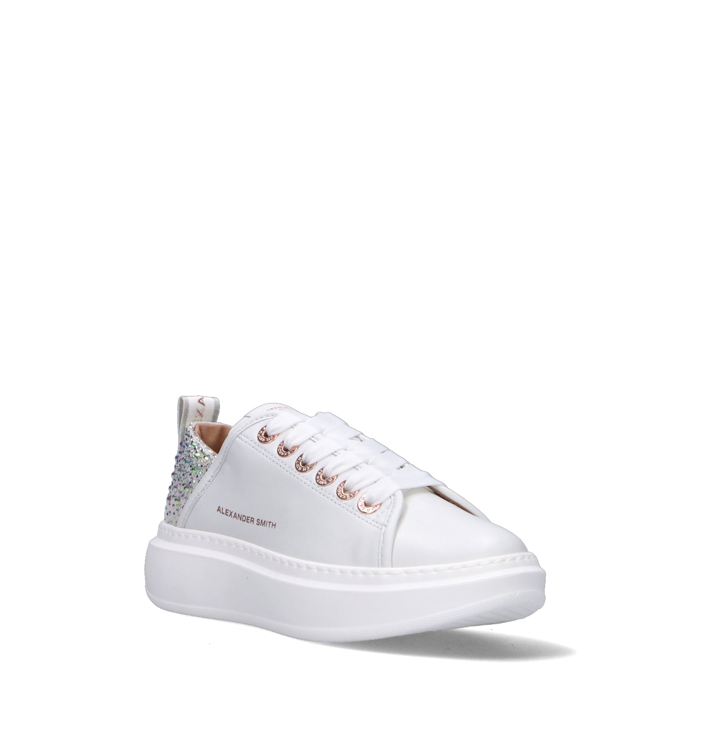 ALEXANDER SMITH Sneaker donna bianca in pelle