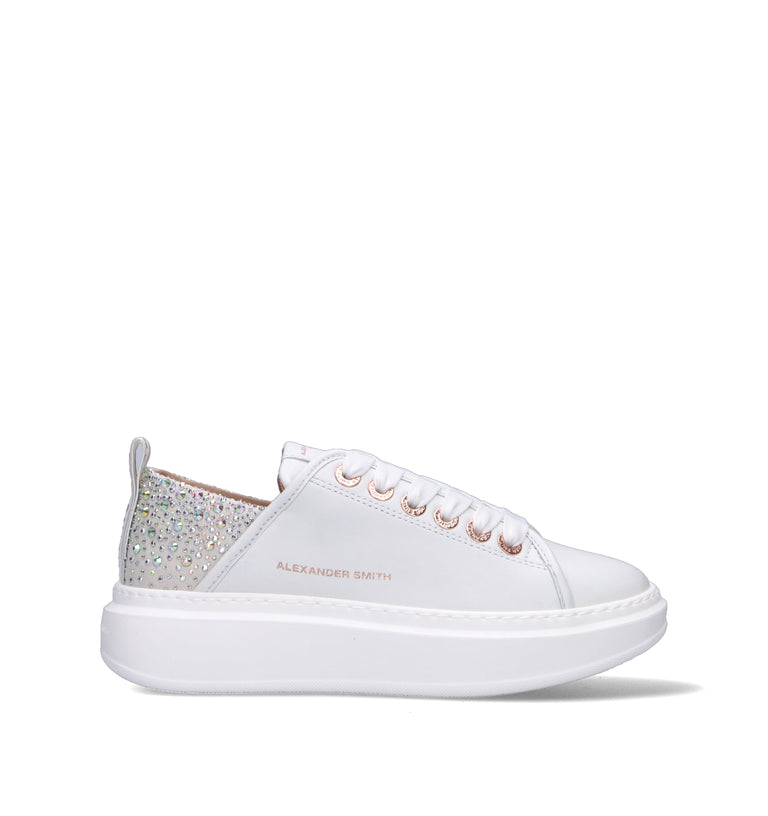 ALEXANDER SMITH Sneaker donna bianca in pelle