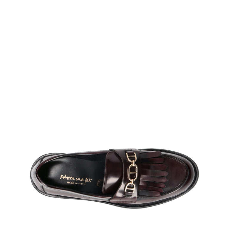 REBECCA VAN DIK Mocassino donna bordeaux