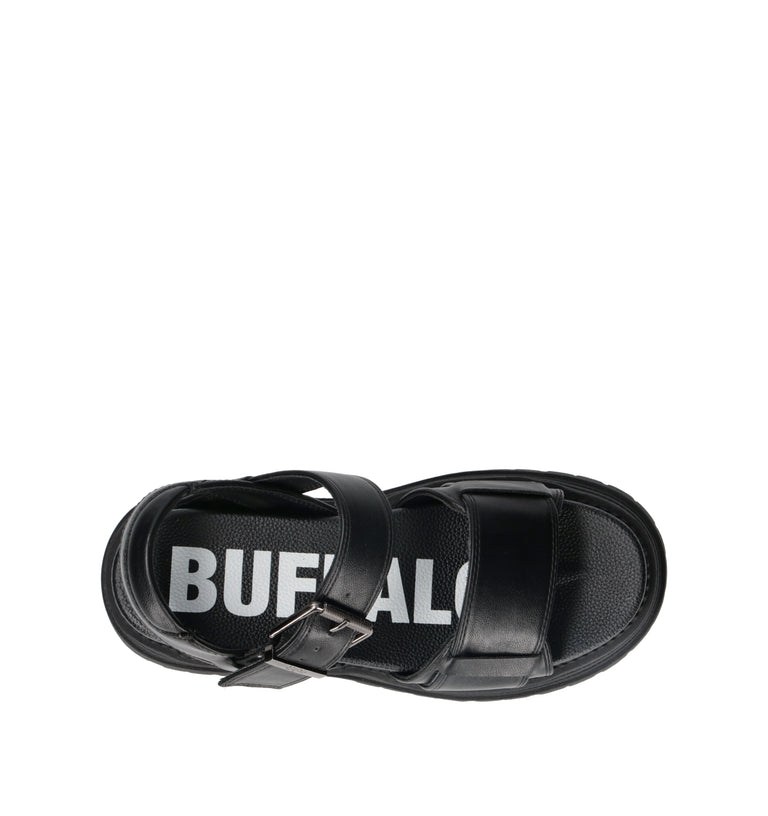 BUFFALO LONDON Sandalo donna nero