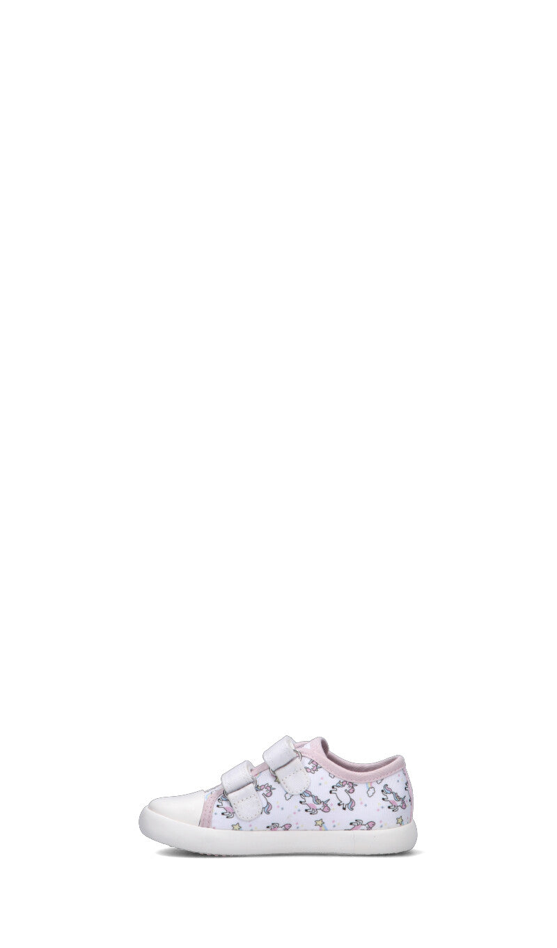 GEOX Sneaker bimba bianca/rosa