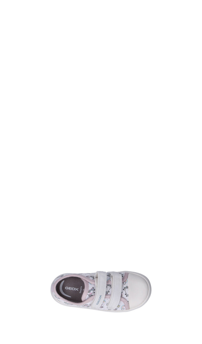 GEOX Sneaker bimba bianca/rosa