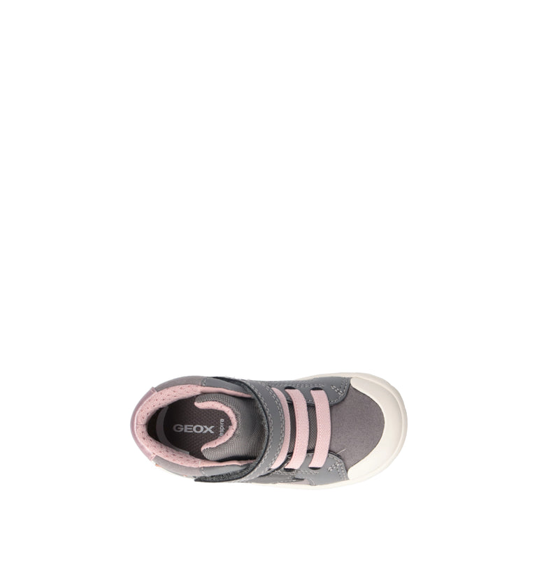 GEOX Sneaker bimba grigia/rosa