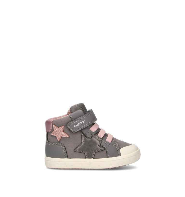 GEOX Sneaker bimba grigia/rosa