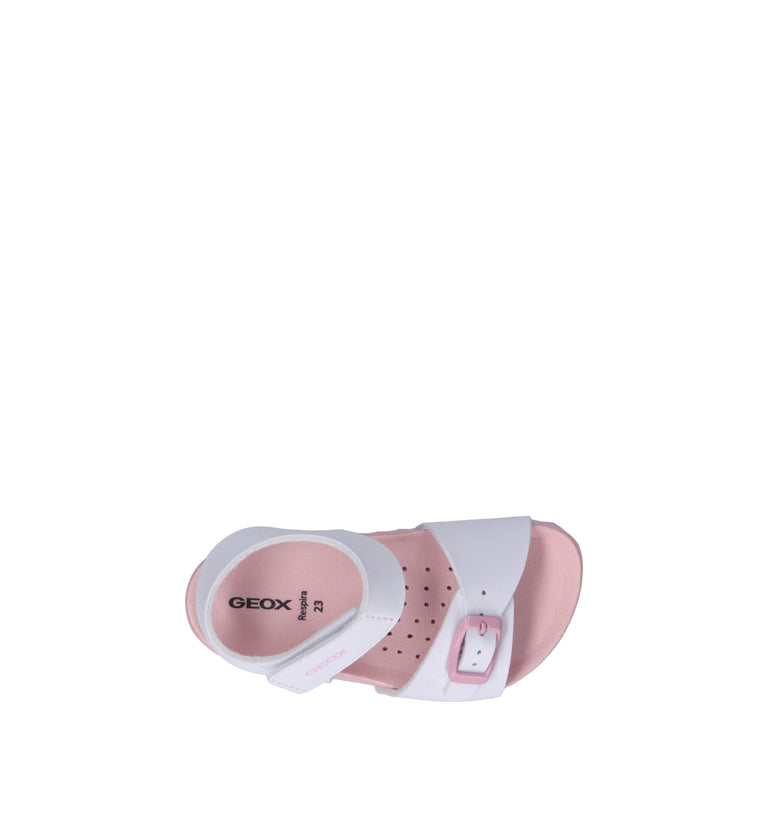 GEOX Sandalo bimba bianco/rosa