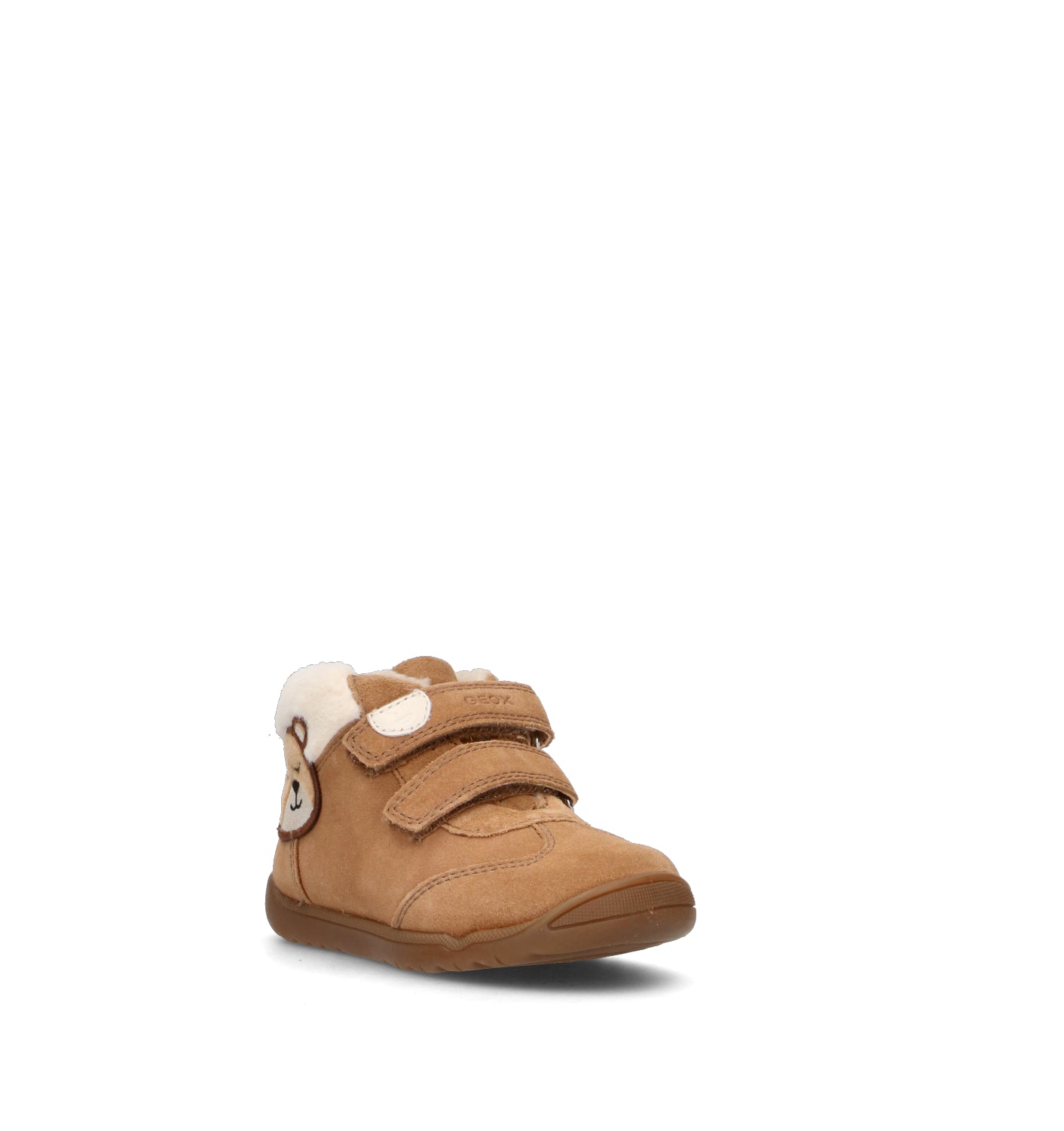 GEOX Sneaker bimba cammello in suede